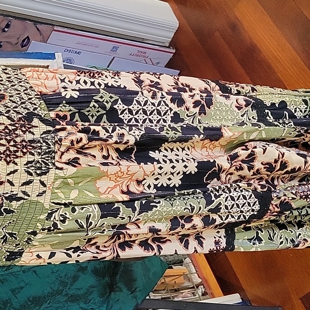 Boho Floral Strapless Jumpsuit M - Picture 3 of 7